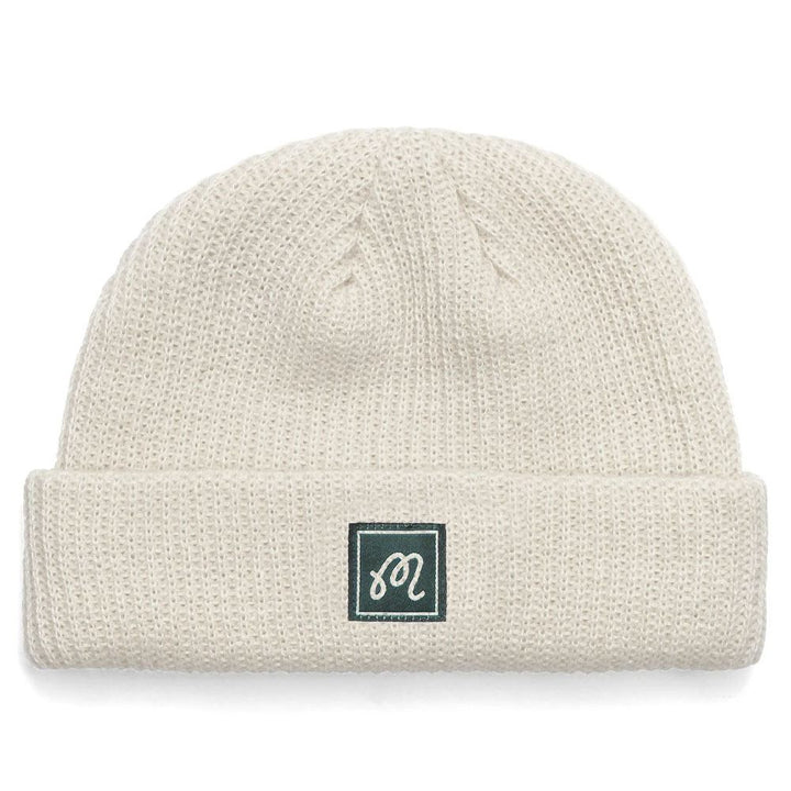 Malbon M Script Fisherman's Knit Golf Beanie Ecru - 23 Men