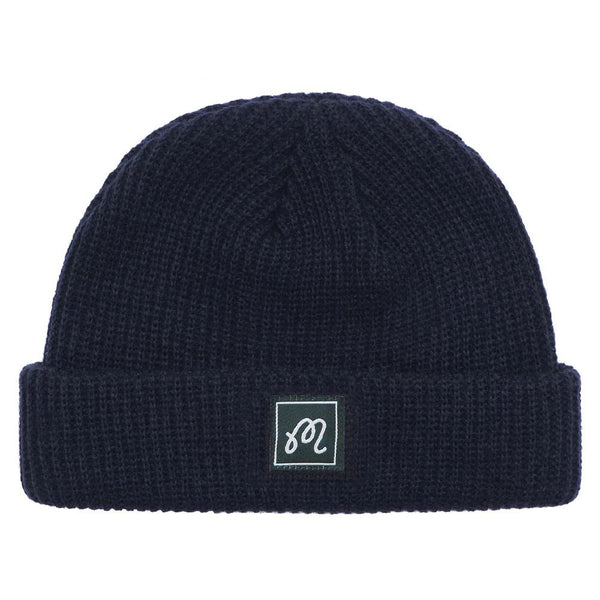 Malbon M Script Fisherman's Knit Golf Beanie Navy - 23 Men