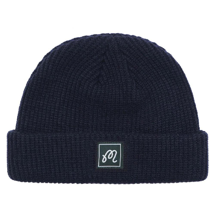 Malbon M Script Fisherman's Knit Golf Beanie Navy - 23 Men