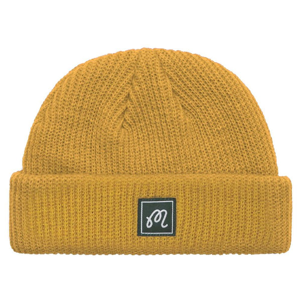 Malbon M Script Fisherman's Knit Golf Beanie Yellow - 23 Men