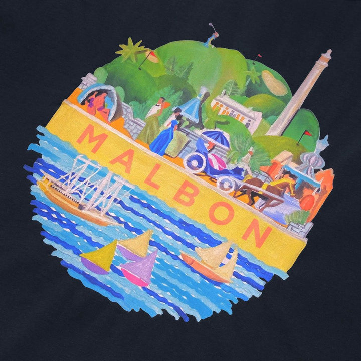 Malbon Harbour Golf T-Shirt Navy - 23 Men