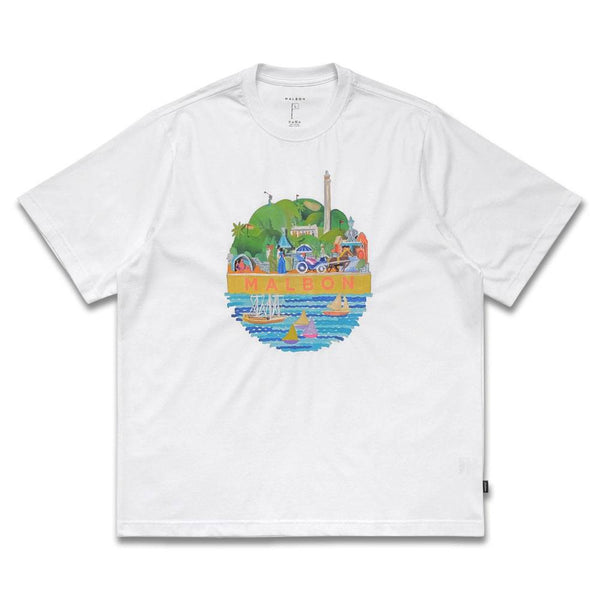 Malbon Harbour Golf T-Shirt White - 23 Men