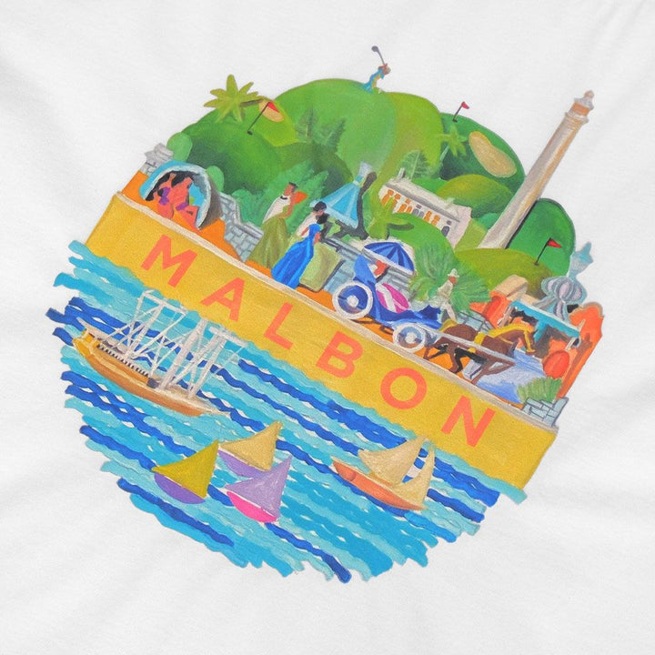 Malbon Harbour Golf T-Shirt White - 23 Men
