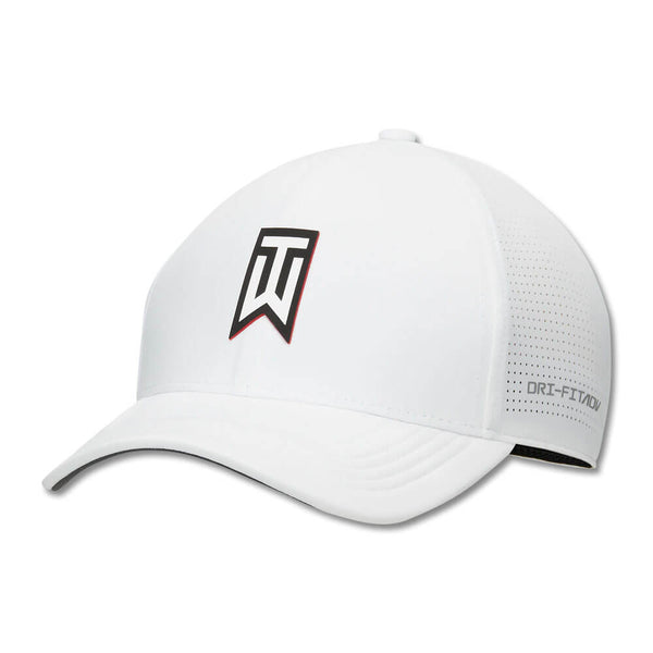 Nike Tiger Woods Structured Dri-FIT ADV Club Golf Cap White/Black - 23 Men