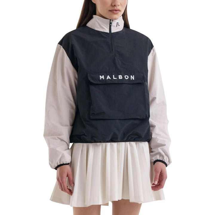 Malbon Daria Windbreaker Golf Pullover Black - 23 Women