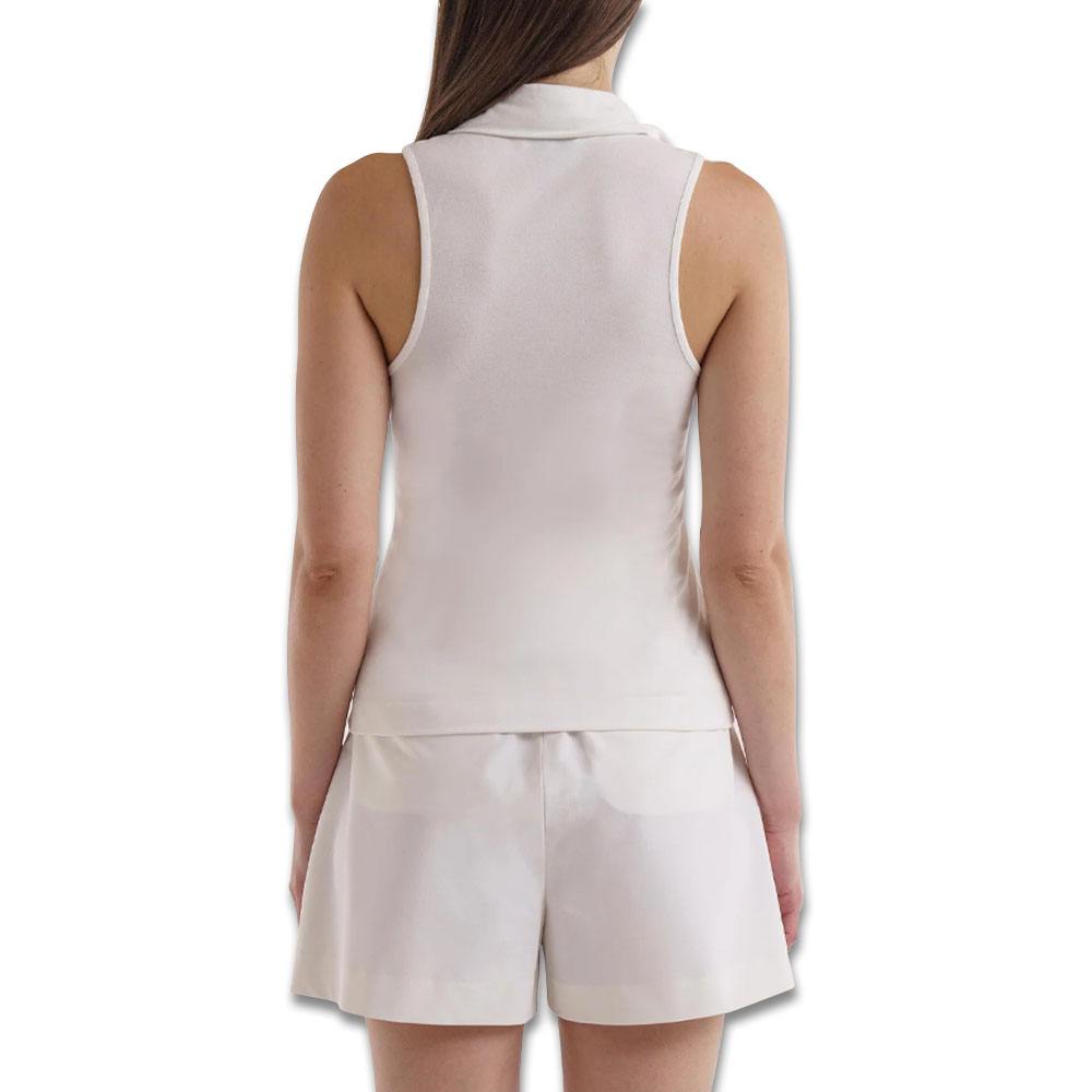 Malbon Claudia Sleeveless Golf Polo White Women