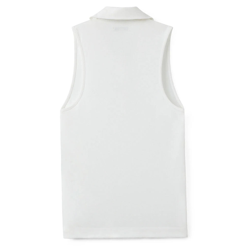 Malbon Claudia Sleeveless Golf Polo White Women