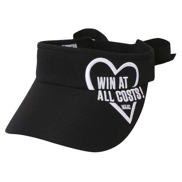 WAAC Heart Logo Sun Golf Visor Black - 23 Women