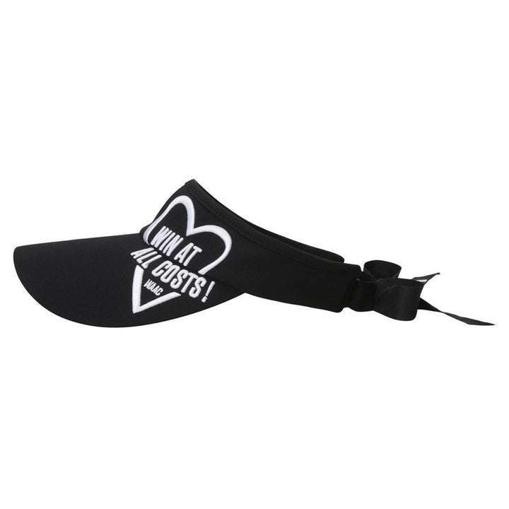 WAAC Heart Logo Sun Golf Visor Black - 23 Women