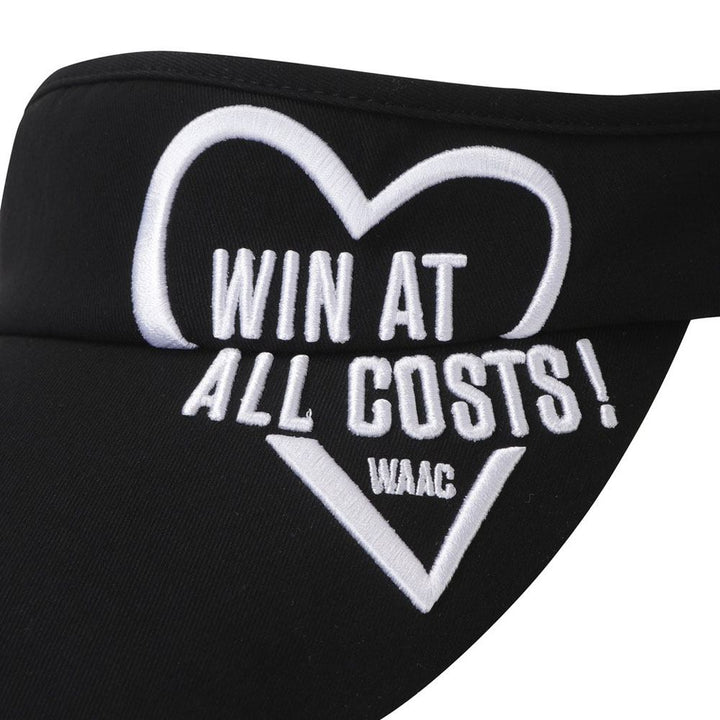 WAAC Heart Logo Sun Golf Visor Black - 23 Women