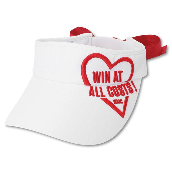 WAAC Heart Logo Sun Golf Visor White - 23 Women