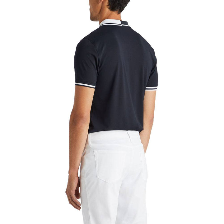 Gfore Two Tone Banded Sleeve Tech Pique Golf Polo Onyx - 23 Men