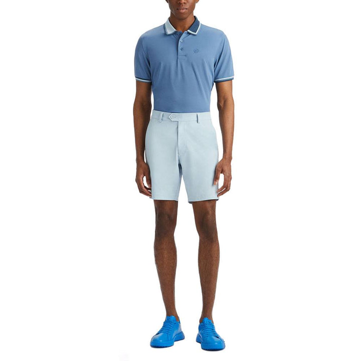 Gfore Two Tone Banded Sleeve Tech Pique Golf Polo Slate - 23 Men