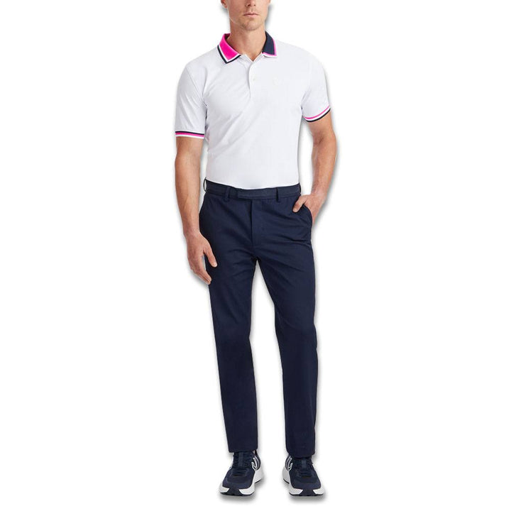 Gfore Two Tone Banded Sleeve Tech Pique Golf Polo Snow - 23 Men