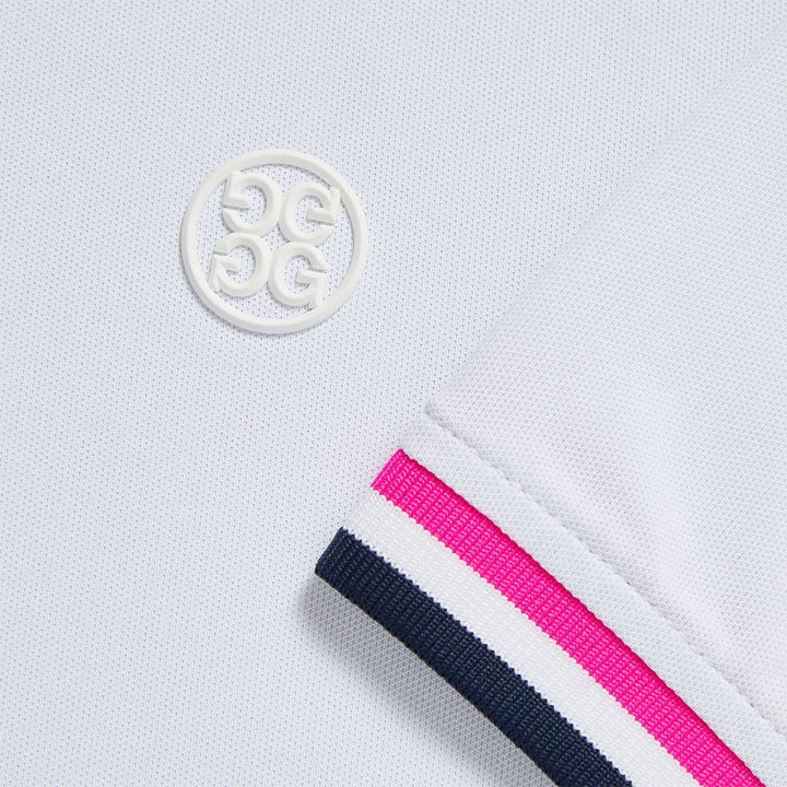 Gfore Two Tone Banded Sleeve Tech Pique Golf Polo Snow - 23 Men