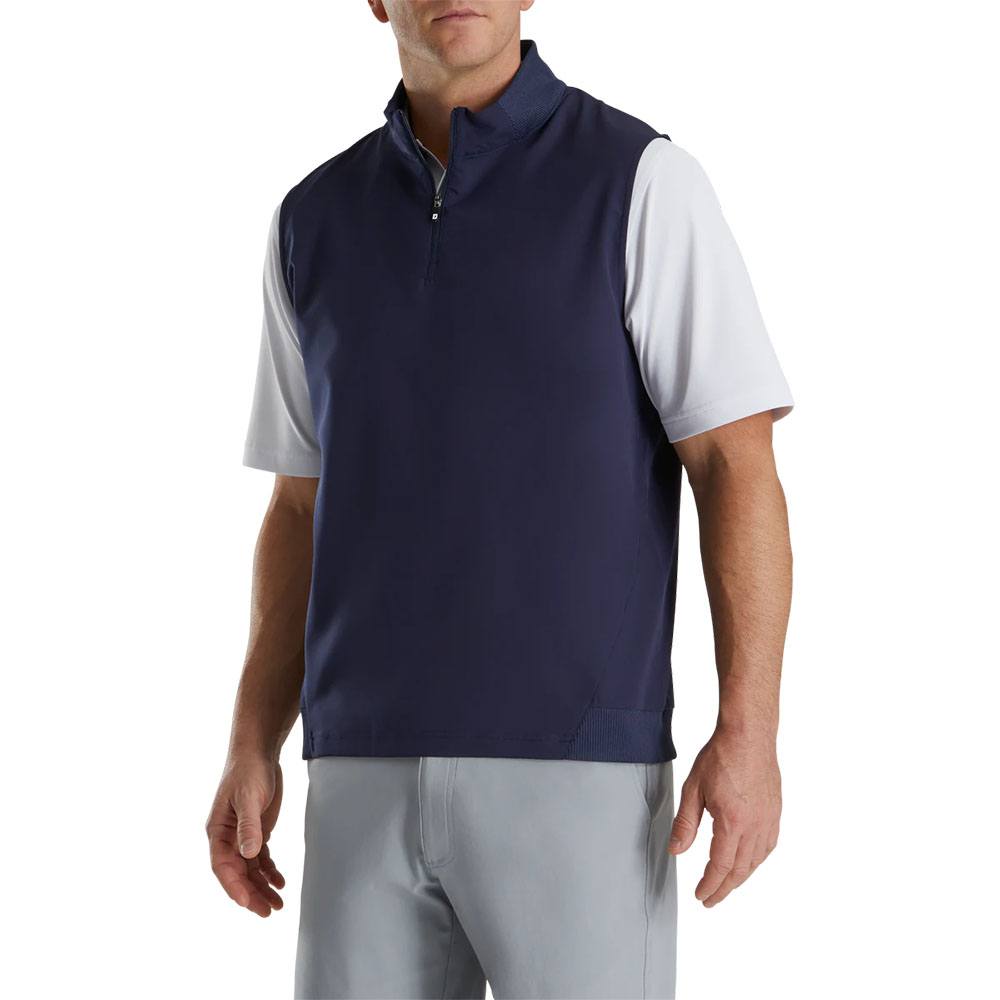 FootJoy Stretch Woven Knit Accents Golf Vest Navy - SS23