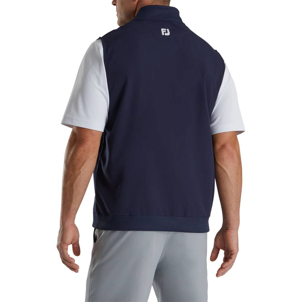 FootJoy Stretch Woven Knit Accents Golf Vest Navy - SS23