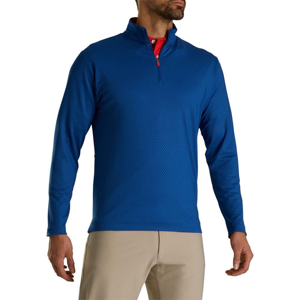 FootJoy Tonal Print Knit Midlayer Golf Pullover 2023