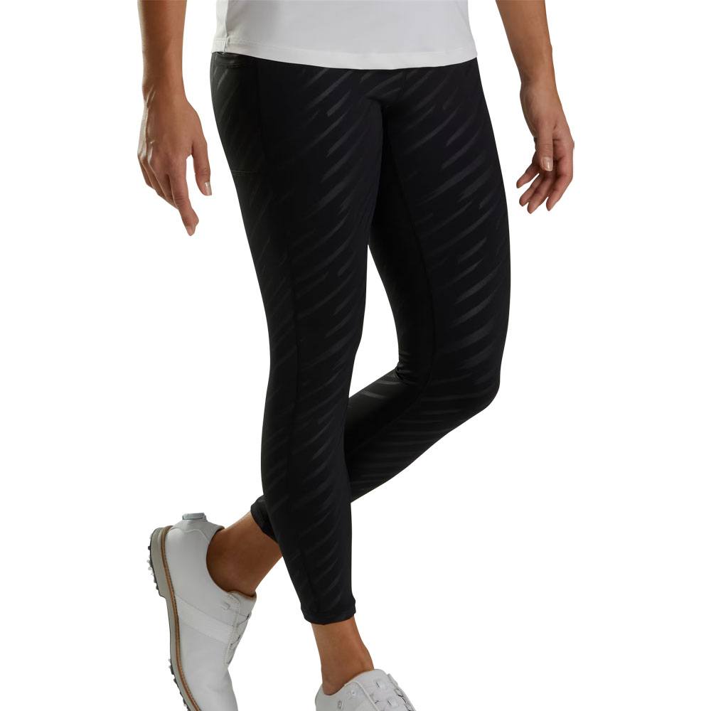 FootJoy Embossed Golf Leggings Black - SS23 Women