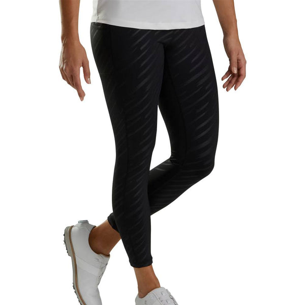 FootJoy Embossed Golf Leggings Black - SS23 Women