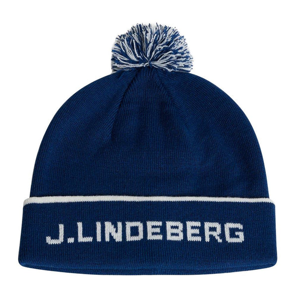 J.Lindeberg Stripe Golf Beanie Esate Blue - FW23