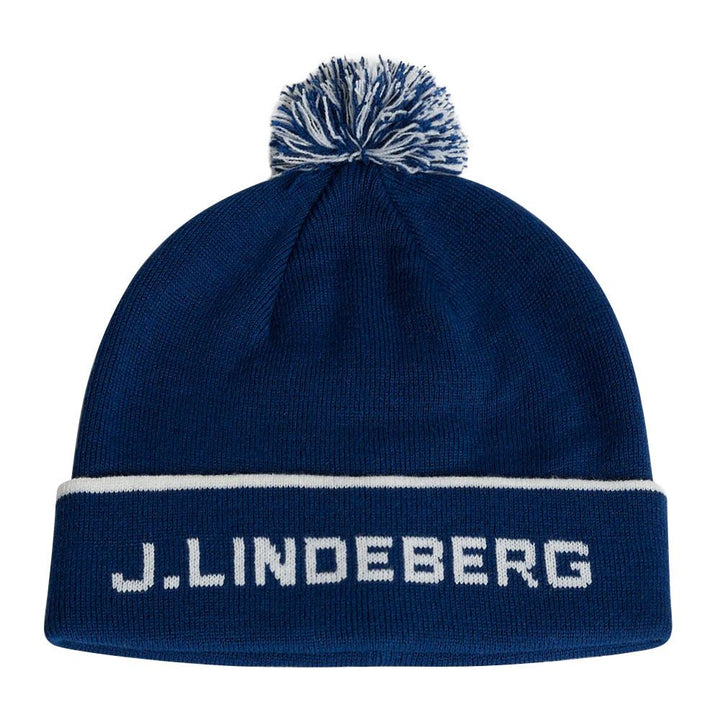 J.Lindeberg Stripe Golf Beanie Esate Blue - FW23