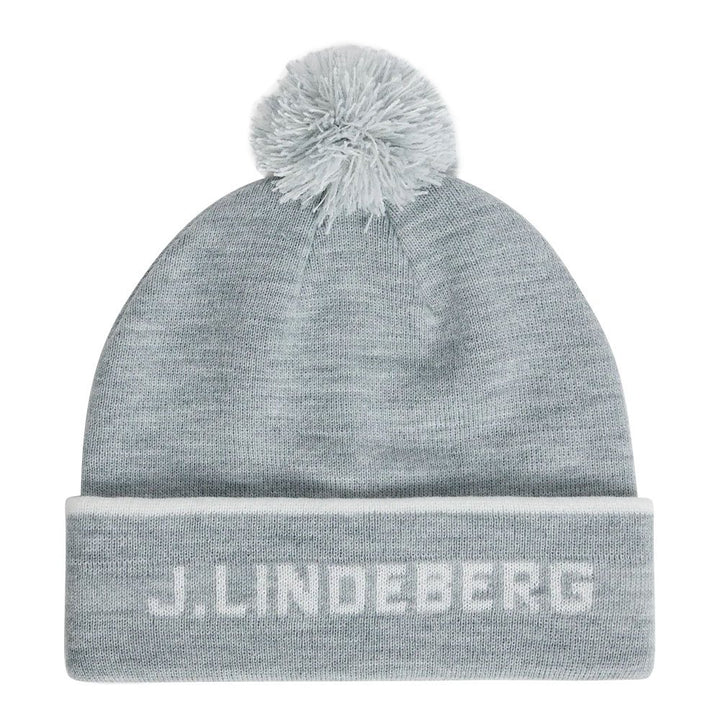 J.Lindeberg Stripe Golf Beanie Light Gray Melange - FW23