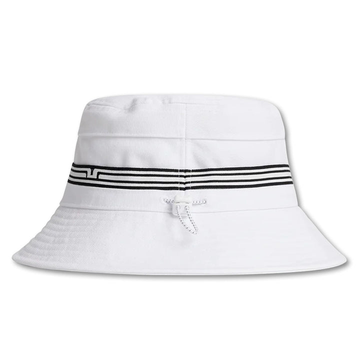 J.Lindeberg Denver Stripe Golf Bucket Hat White - 23 Men