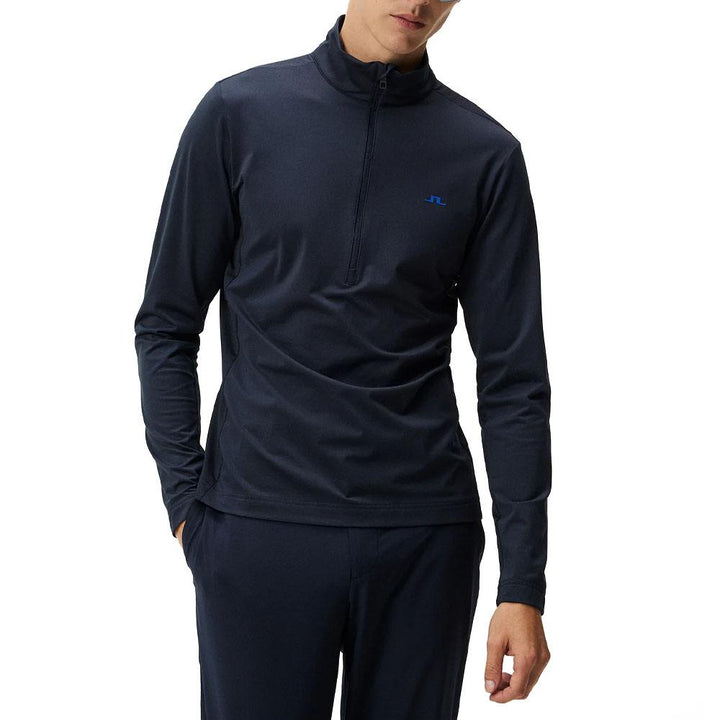 J.Lindeberg Luke Half Zip Mid Layer Golf Pullover JL Navy - FW23