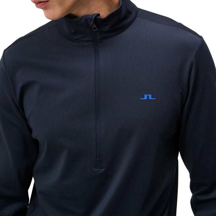 J.Lindeberg Luke Half Zip Mid Layer Golf Pullover JL Navy - FW23