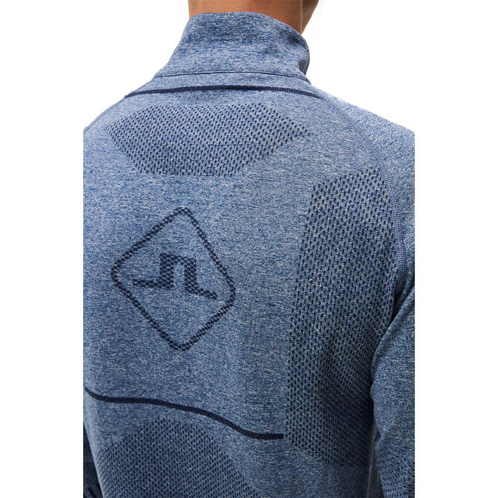 J.Lindeberg Jimmy Mid Layer Golf Pullover Estate Blue Melange - FW23