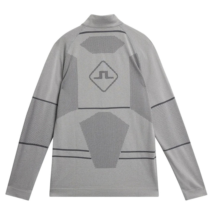 J.Lindeberg Jimmy Mid Layer Golf Pullover Light Gray Melange - FW23