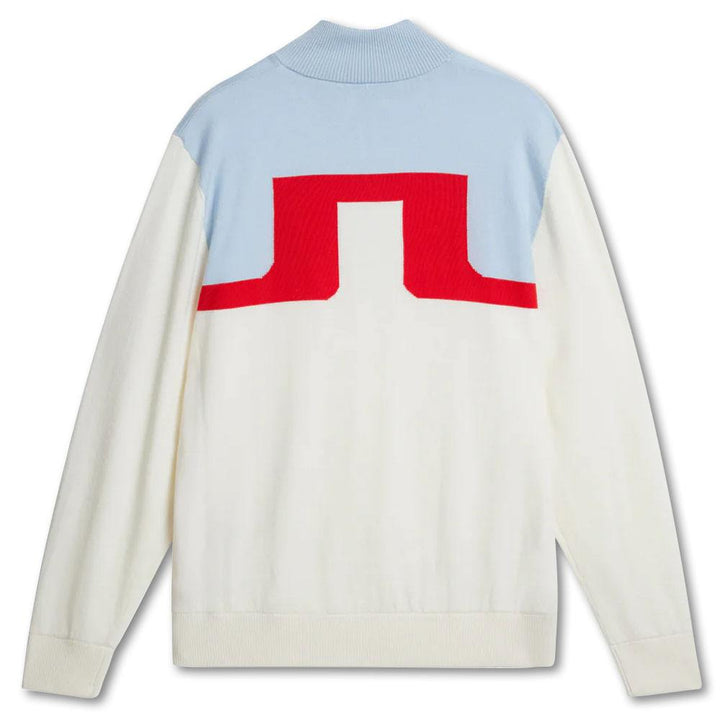 J.Lindeberg Jeff Windbreaker Golf Pullover White - FW23