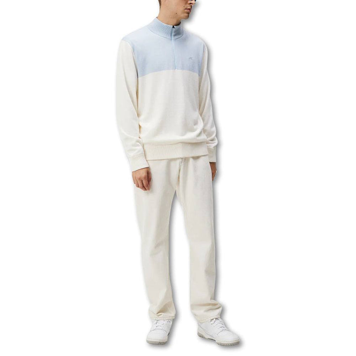 J.Lindeberg Jeff Windbreaker Golf Pullover White - FW23