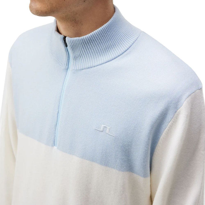 J.Lindeberg Jeff Windbreaker Golf Pullover White - FW23