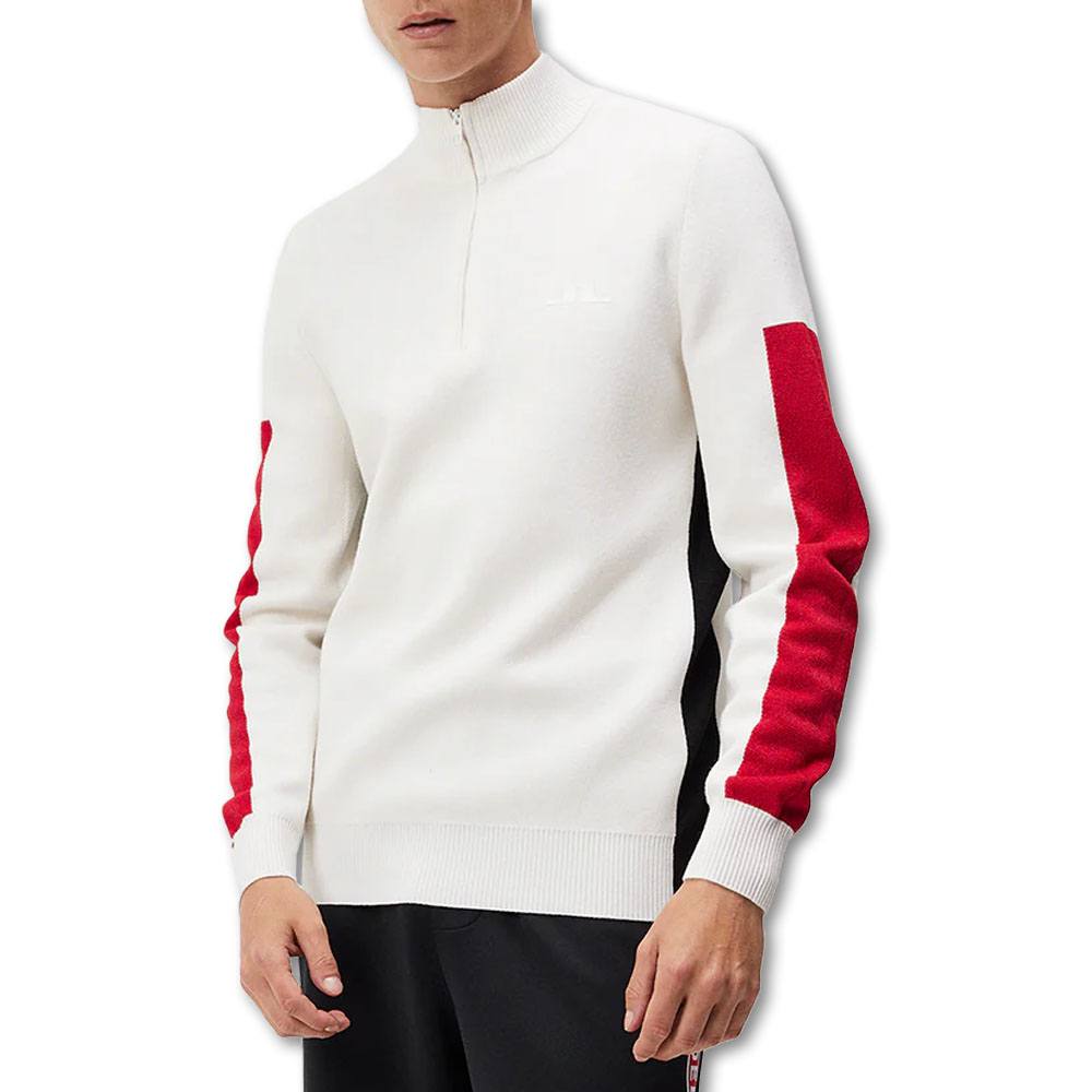 J.Lindeberg Clide Knitted Golf Pullover White - FW23