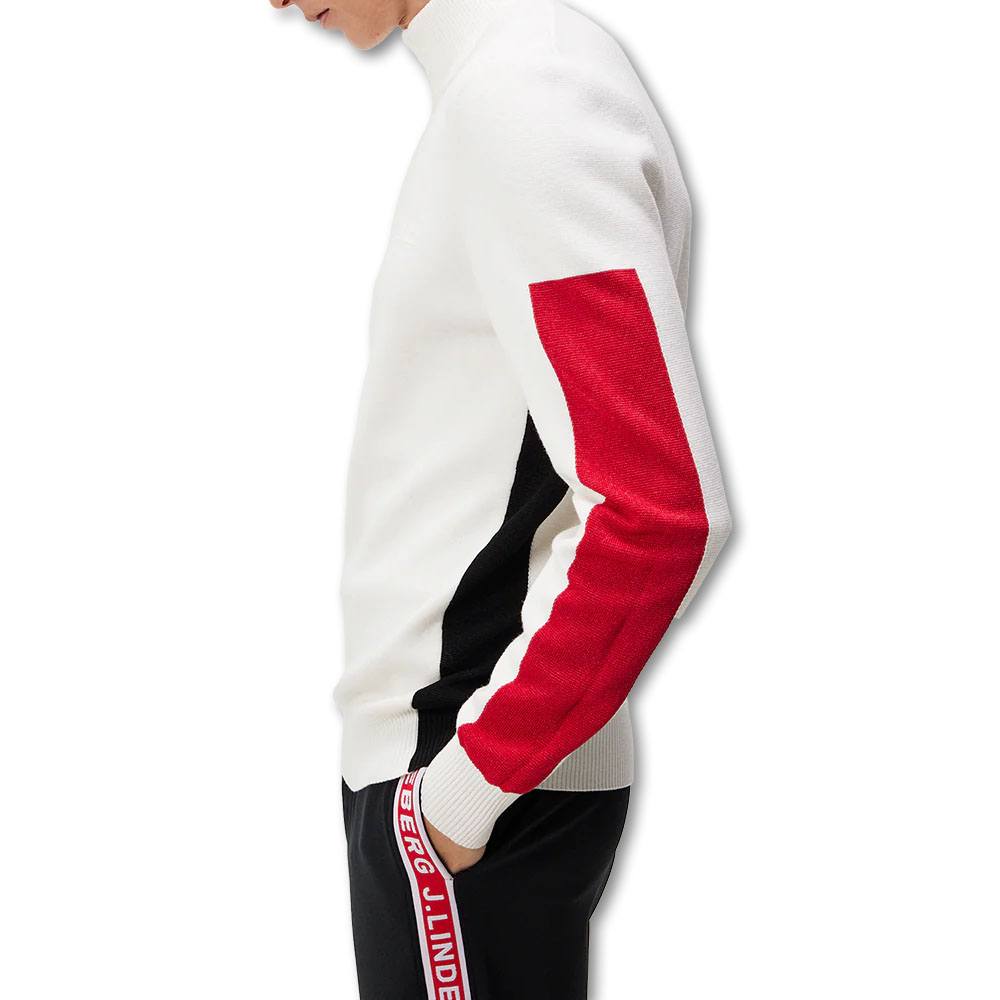 J.Lindeberg Clide Knitted Golf Pullover White - FW23