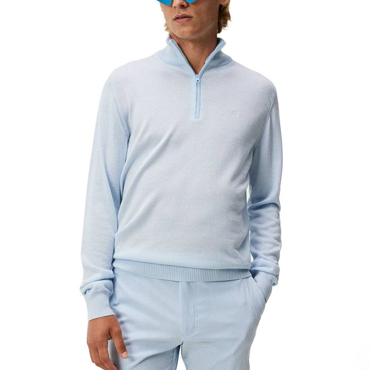 J.Lindeberg Kian Zipped Golf Pullover Skyway - SS24