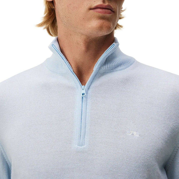 J.Lindeberg Kian Zipped Golf Pullover Skyway - SS24
