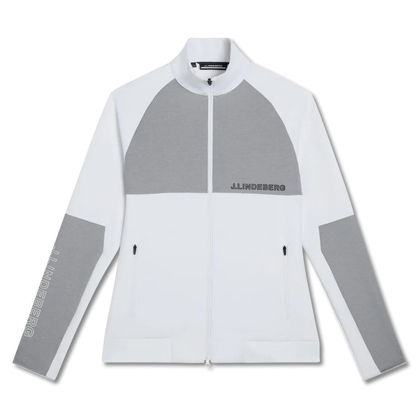 J.Lindeberg Lazarus Mid Layer Golf Jacket White - FW23