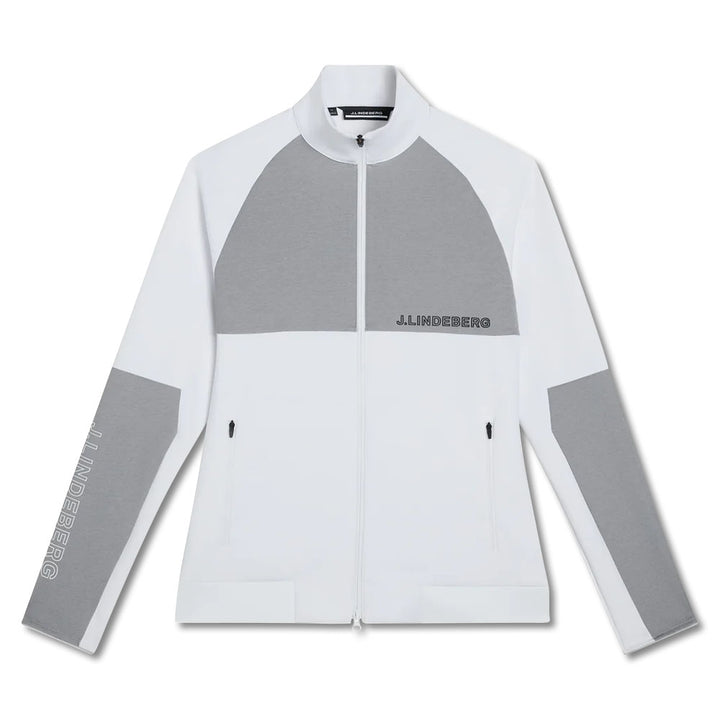 J.Lindeberg Lazarus Mid Layer Golf Jacket White - FW23