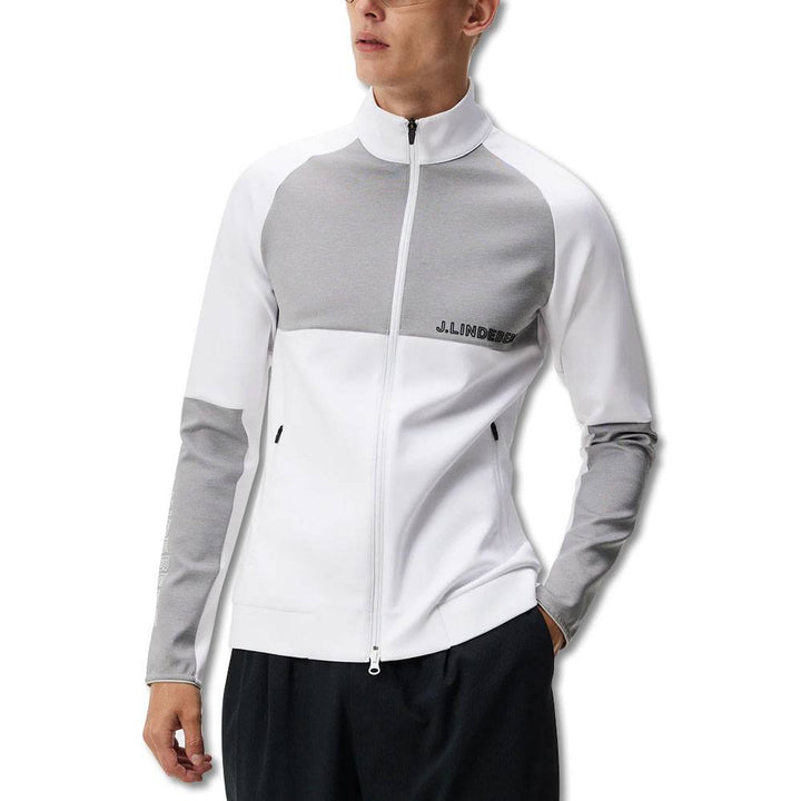J.Lindeberg Lazarus Mid Layer Golf Jacket White - FW23