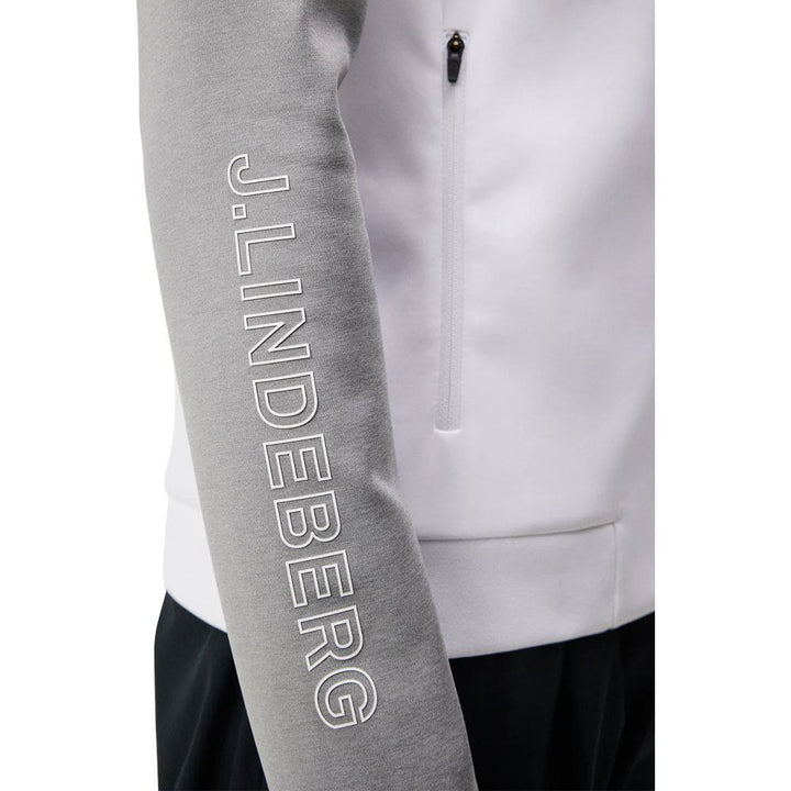 J.Lindeberg Lazarus Mid Layer Golf Jacket White - FW23