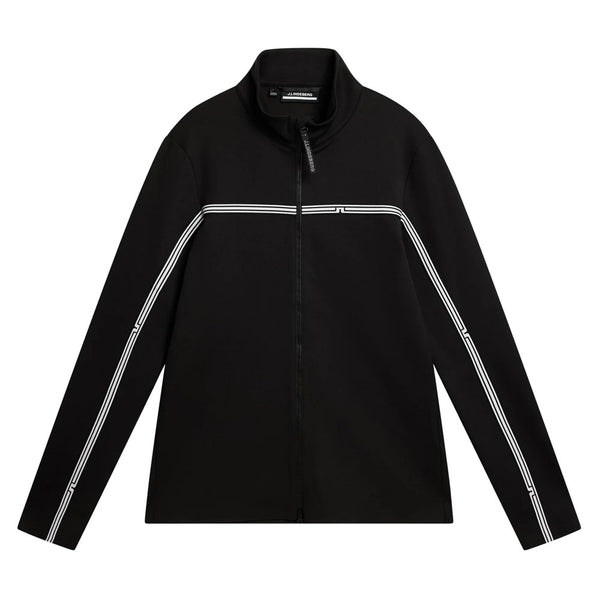 J.Lindeberg Dallas Mid Layer Golf Pullover Black - FW23