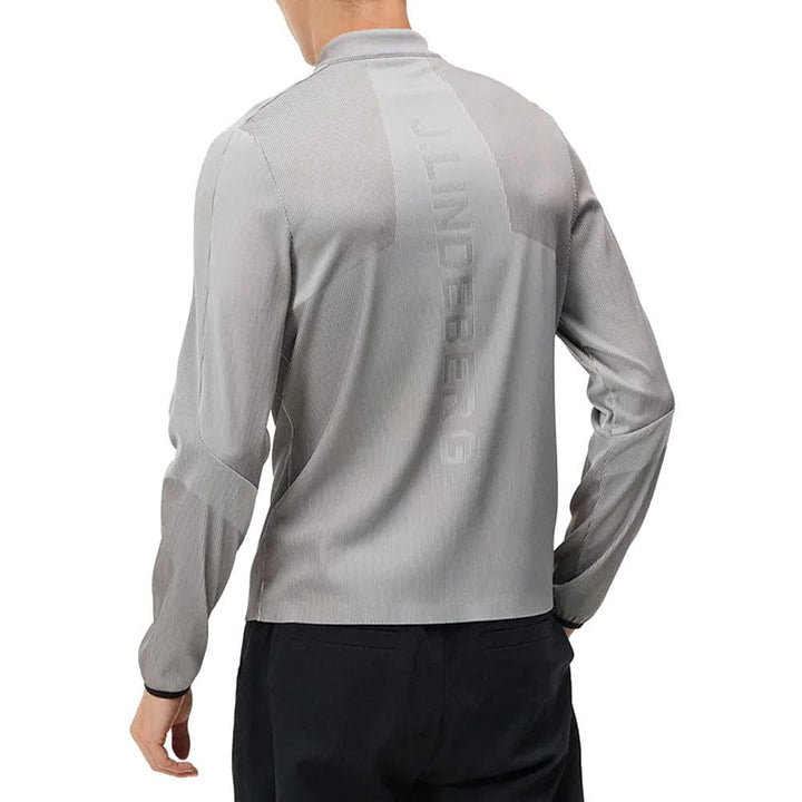 J.Lindeberg Sneaky Full Zip Mid Layer Golf Jacket Gray Melange - FW23