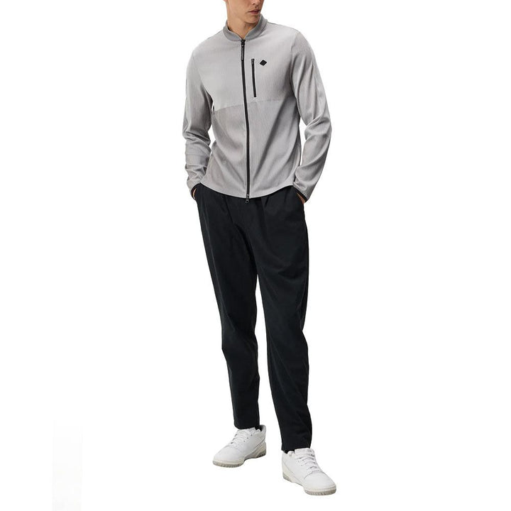 J.Lindeberg Sneaky Full Zip Mid Layer Golf Jacket Gray Melange - FW23