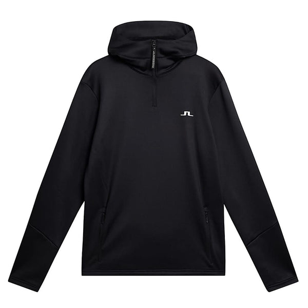 J.Lindeberg Aerial Quarter Hood Golf Jacket Black - 23 Men