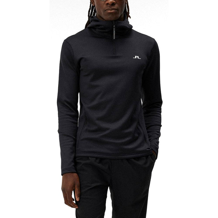 J.Lindeberg Aerial Quarter Hood Golf Jacket Black - 23 Men