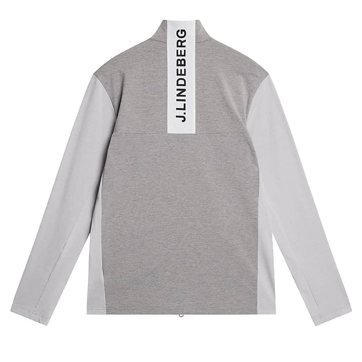 J.Lindeberg Banks Mid Layer Golf Jacket Light Gray Melange - FW23