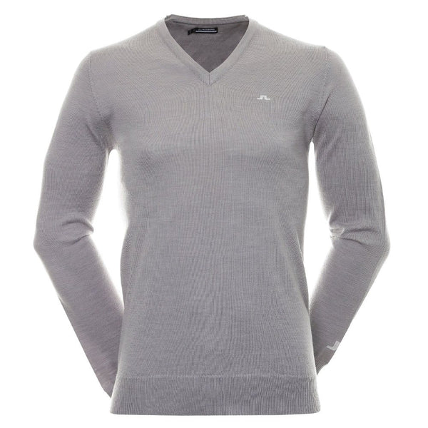 J.Lindeberg Lymann Knitted Golf Sweater Gray Melange - SS24